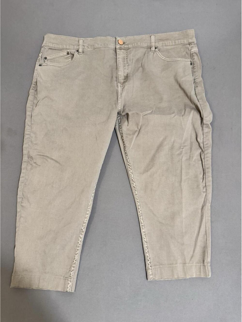 Mugsy Bucks Tapered Beige/Light Gray Chino Stretch Pant Jeans Size 40x30
